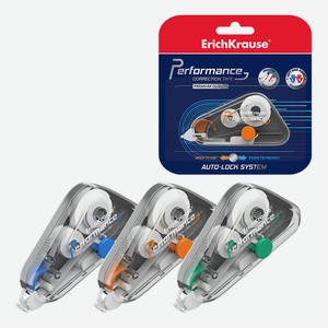 Корректирующая лента ErichKrause Performance с фиксацией аппликатора auto-lock, 5мм х 6м (в блистере