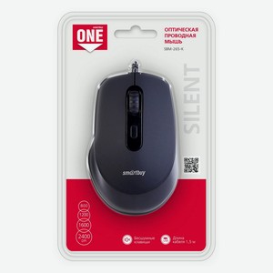 Мышь проводная SmartBuy ONE 265-K SBM-265-K беззвучная черная