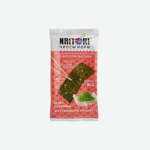 Чипсы Naitori из морских водорослей со вкусом васаби 3 г