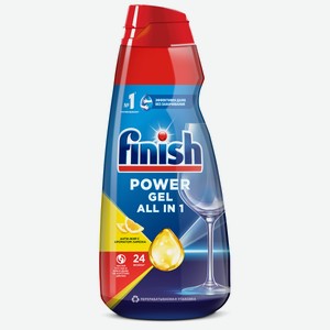 Гель Finish All in 1 Max для посудомоечных машин Антижир лимон, 600 мл
