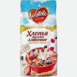 Хлопья Мультизлаковые Любятово 250г