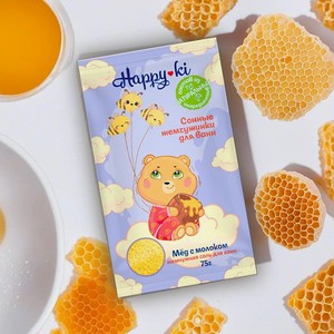 Соль для ванны Laboratory KATRIN Жемчуг Happyki мед с молоком 75г
