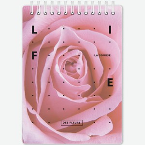 Блокнот Be Smart Коллекция «Rose» 100 листов клетка, мягкий переплет, спираль