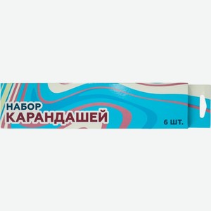 Карандаш HB с ластиком 6шт.