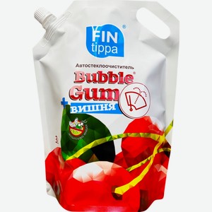 Стеклоочиститель FIN TIPPA Bubble Gum Вишня, летний, дой пак, Россия, 3 л