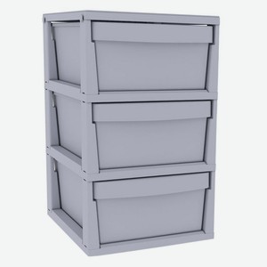 Стеллаж UNIQUM 3 секции с корзинами по 11л 37*29*50см