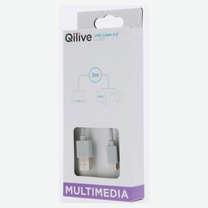 Кабель Qilive USB A-B MINI, 3 м