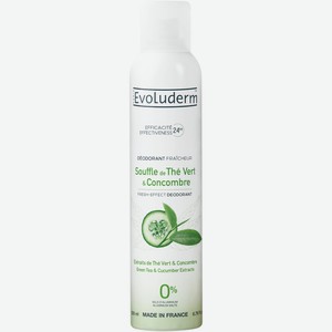 Дезодорант EVOLUDERM Green tea & cucumber extract, Франция, 200 мл