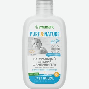Шампунь-гель для волос и тела SYNERGETIC детский без слез 0+ 701808, Россия, 250 мл