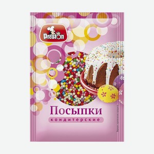 Посыпки кондитерские декоративные, Preston, 50 г, в ассортименте