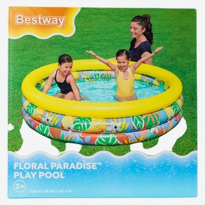 Игрушка: Бассейн надувной Jumbo Hippo 168x38см., 508л., ремонтная заплата в комплекте