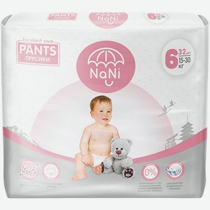 Подгузники-трусики Nani 6XXL 15+ кг 32шт