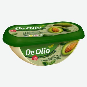 Крем на растительных маслах De Olio Базилик и масло оливок 72,5%, 220 г