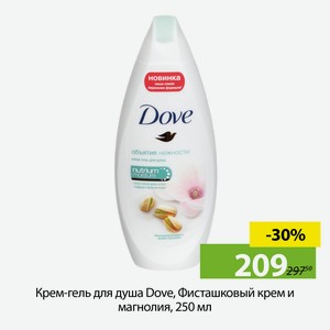 Крем-гель для душа Dove, Фисташковый крем и магнолия, 250 мл