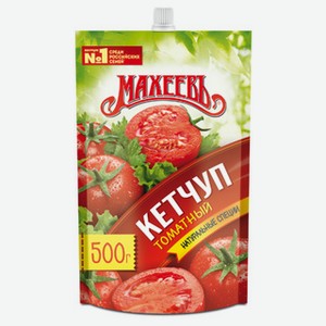 Кетчуп Махеев Томатный 500г дой-пак