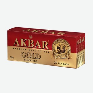 Чай Akbar Gold черный пакетированный, 25 x 2г