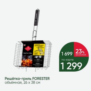 Решётка-гриль FORESTER объёмная, 26х38 см