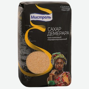 Сахар Мистраль Демерара тростниковый нерафинированный, 900г