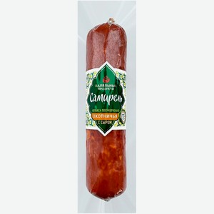 Колбаса Самирель Охотничья С Сыром полукопчёная из мяса птицы, 350г