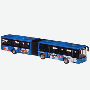 Автобус Junfa металлический, синий 1:48