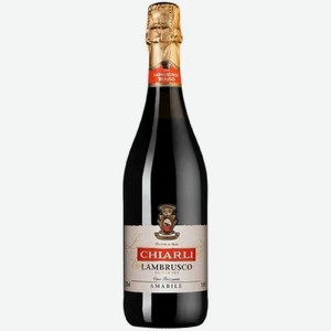 Вино Chiarli Lambrusco dell Emilia Rosso игристое красное полусладкое 7.5%, 750мл