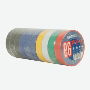 Изолента Еврогарант 15мм/10метров, Микс. упаковка 10шт STRAZ OVERSEAS LIMITED
