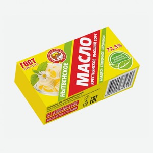 Масло сливочное Нытвенский Маслозавод Крестьянское 72.5%, 175 г