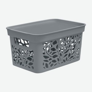 Корзинка для хранения Полимербыт серый 10л 333*225*174см