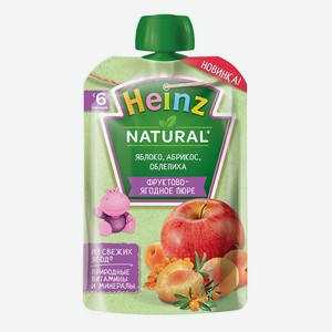 Пюре фруктовое Heinz яблоко/абрикос/облепиха с 6 мес 90г г/п