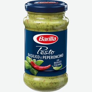 Соус BARILLA Песто Пеперончино с базиликом и перцем Чили, Италия, 195 г