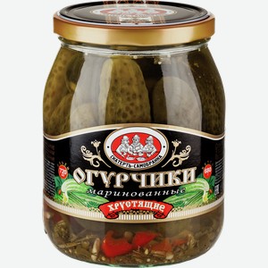Огурчики СКАТЕРТЬ САМОБРАНКА маринованные, хрустящие, 0.72л