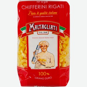Макароны MALTAGLIATI рожки средние №38, Россия, 450 г