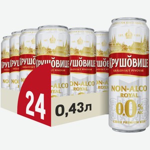 Пиво Krusovice безалкогольное, 0.43л x 24 шт Россия