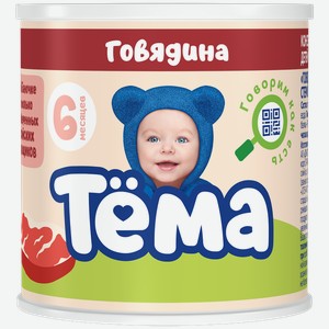 Пюре ТЁМА, Мясное, Говядина, 11%, с 6 месяцев, 100г