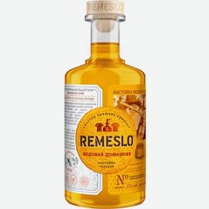 Настойка REMESLO FERMERA Медовая домашняя горькая алк.35%, Россия, 0.5 L