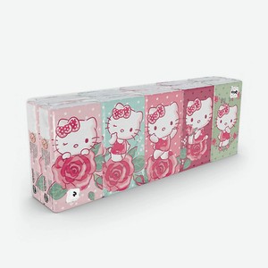 KARTIKA Платочки носовые бумажные  Hello Kitty  4 слоя, 90 шт.