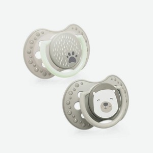 LOVI Пустышка силиконовая Buddy Bear динамическая 0-3 мес, 2 шт