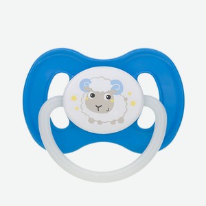 CANPOL BABIES Пустышка латексная Bunny&Company круглая 0-6 месяцев, Голубой