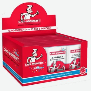 Дрожжи сухие хлебопекарные Саф-Момент, 11 г, 60 шт