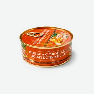 Килька с овощами по-мексикански балтийская неразделанная в т/с 240г ключ