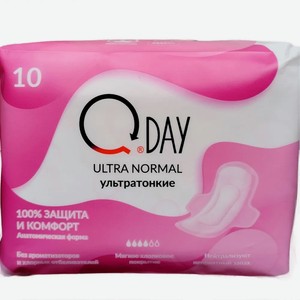 Прокладки Qday Ultra Normal женские гигиенические, 10 шт
