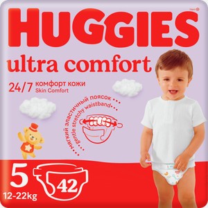 Подгузники Huggies Ultra Comfort 5 12-22кг 42шт 1.62 кг