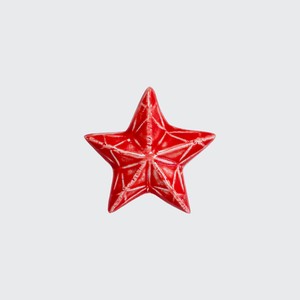 LA PALME ARTISAN CERAMICA Брошь-значок из керамики Звезда Ред Л, Красный