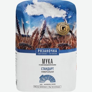 Мука пшеничная Рязаночка высший сорт, 5кг