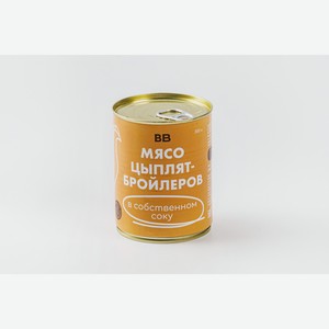 Мясо цыплят-бройлеров в собственном соку 350 г