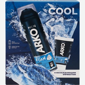 Набор подарочный ARKO Пена Cool 200мл+крем пбр Cool 50мл, Турция