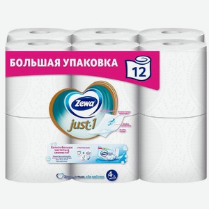 Туалетная бумага Zewa Just-1 4 слоя 12шт.