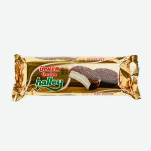 Сэндвич-печенье Ulker Halley покрытое молочным шоколадом с маршмэллоу 8 шт, 224 г