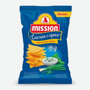 Чипсы кукурузные Mission Сметана с луком, 90 г