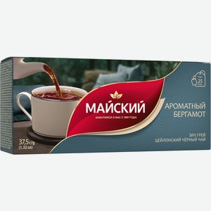 Чай Майский ароматный бергамот (1.5г x 25шт), 37.5г Россия
